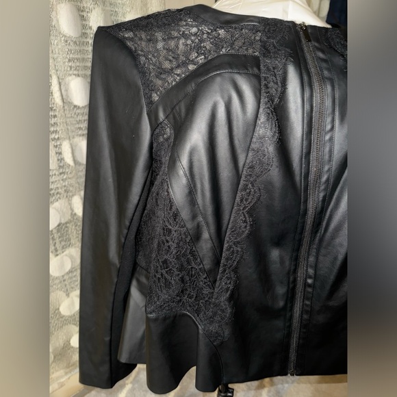 Faux Leather & Lace Jacket - Picture 6 of 10